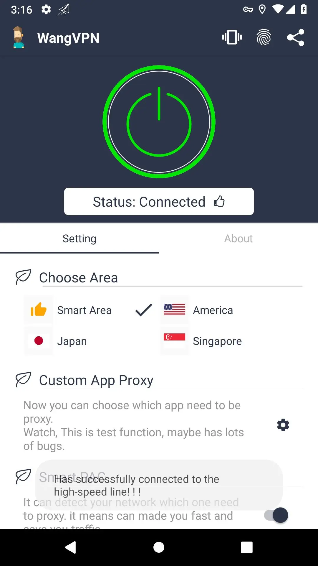 Screenshot Wang VPN 2