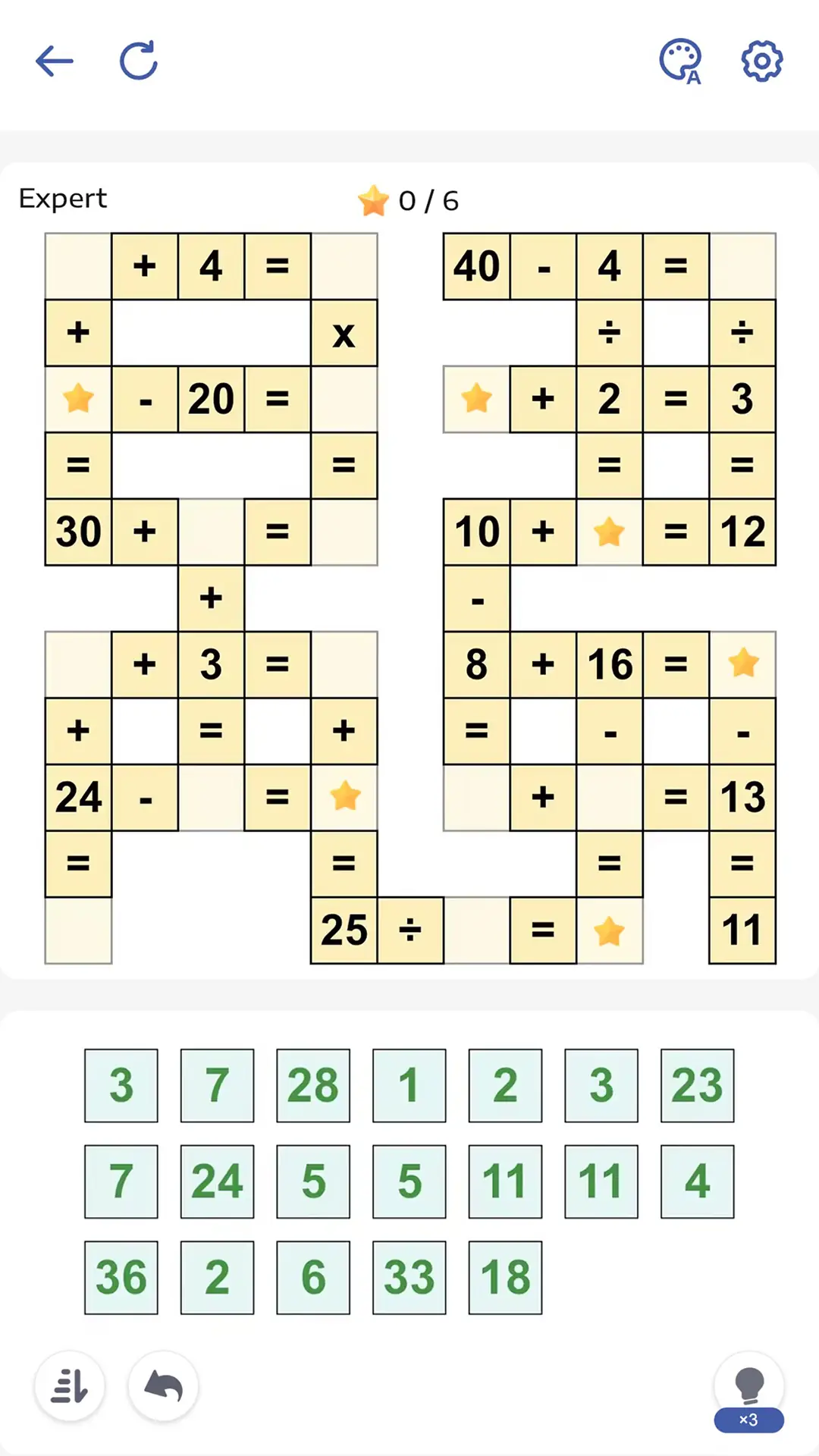 Ekran Görüntüsü Matematik Bulmaca - Crossmath 7
