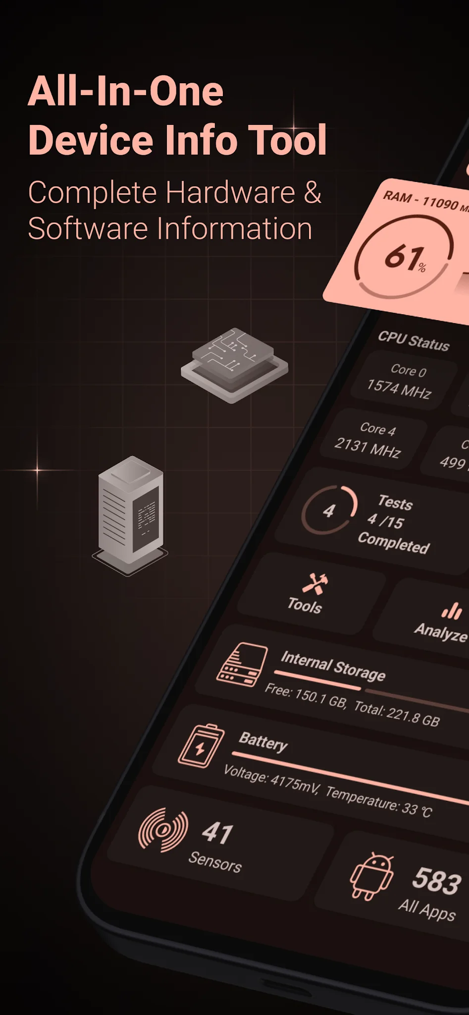 Снимка на екрана Device Info: System & CPU Info 1