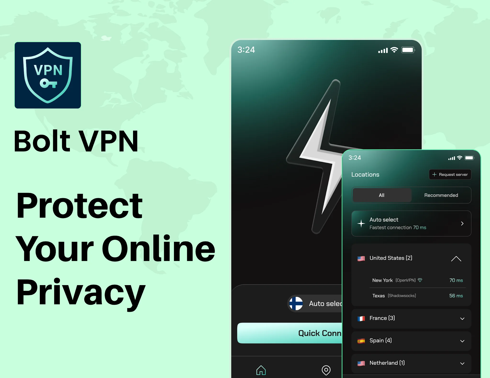 Captură de ecran Bolt VPN: Fast & Secure VPN 8