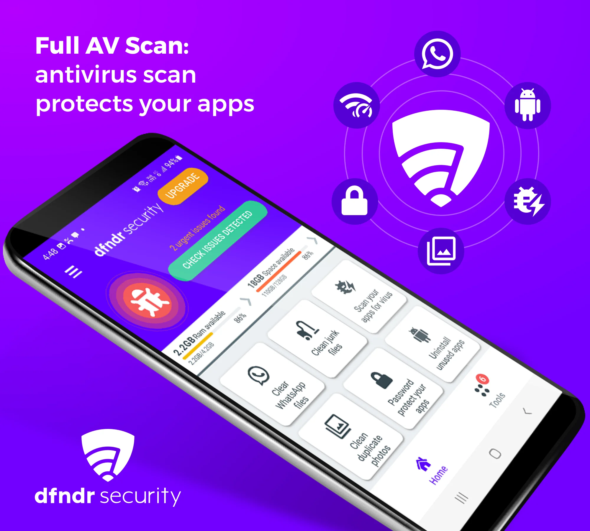 Snímek obrazovky dfndr security 1
