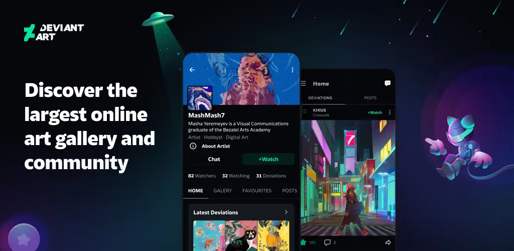 DeviantArt aplicación carátulas para Android