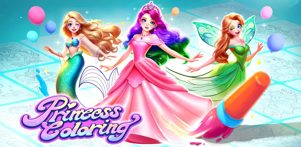 เกมเจ้าหญิง: ระบายสีแฟนตาซี เกม ภาพปกสำหรับ Android