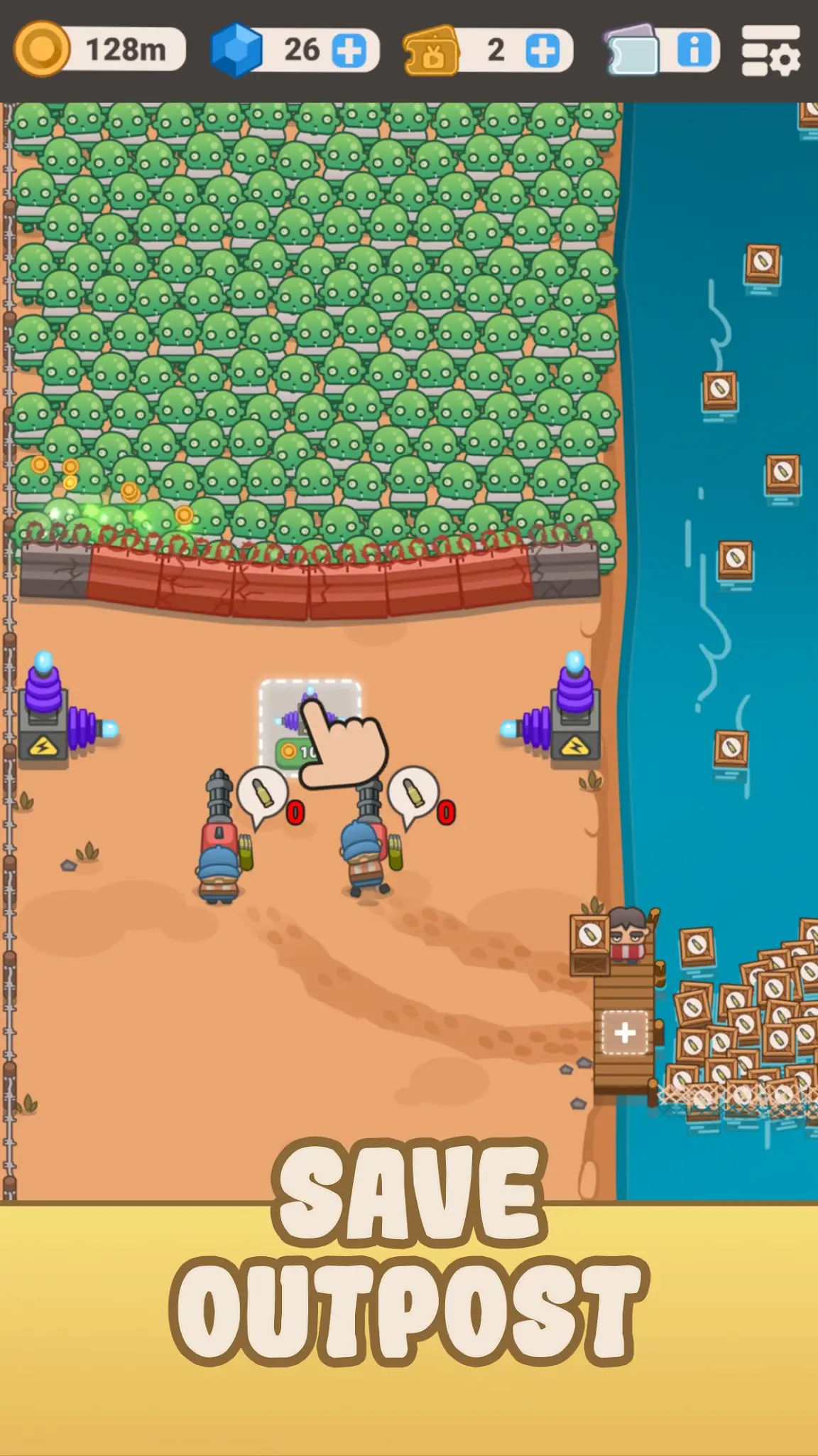 Снимка на екрана Idle Outpost: Upgrade Games 2