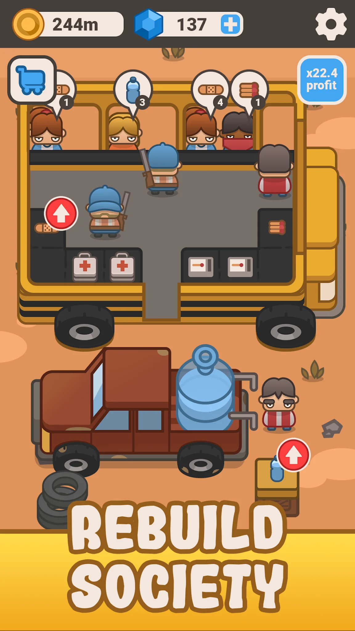 Снимка на екрана Idle Outpost: Upgrade Games 6