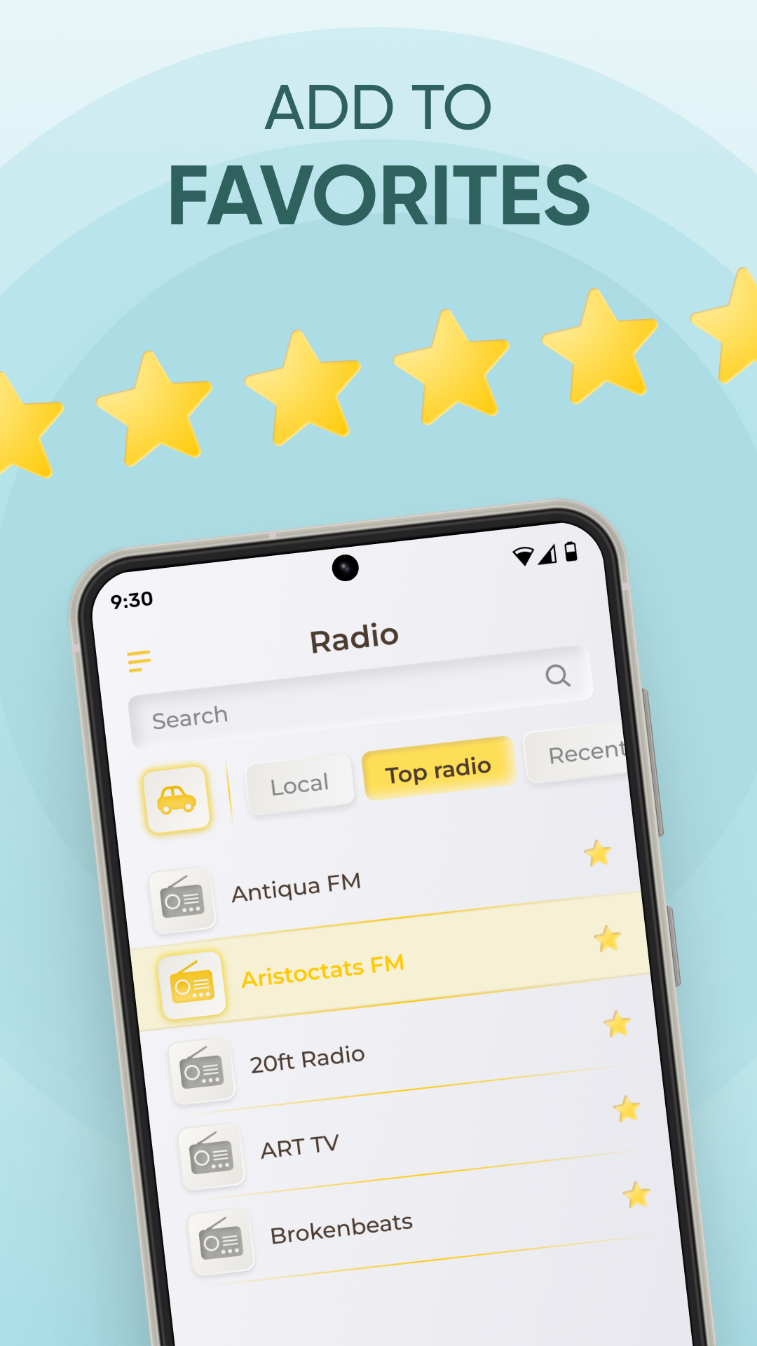 Snímek obrazovky Radio FM AM Live Radio Station 5