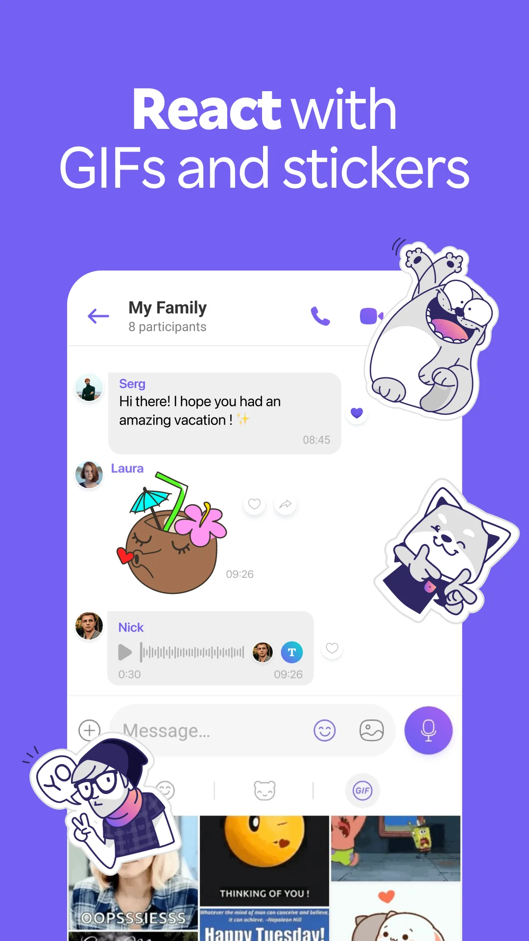 Snímek obrazovky Rakuten Viber Messenger 5
