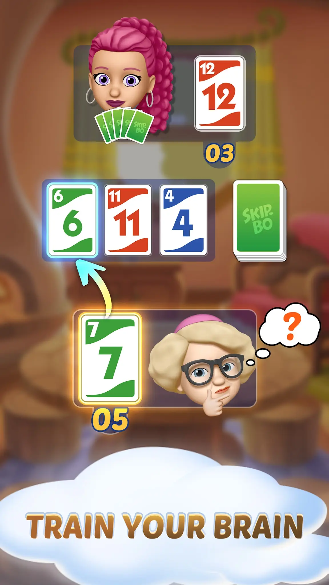 لقطة شاشة Skip-Bo™: Solitaire Card Game %د