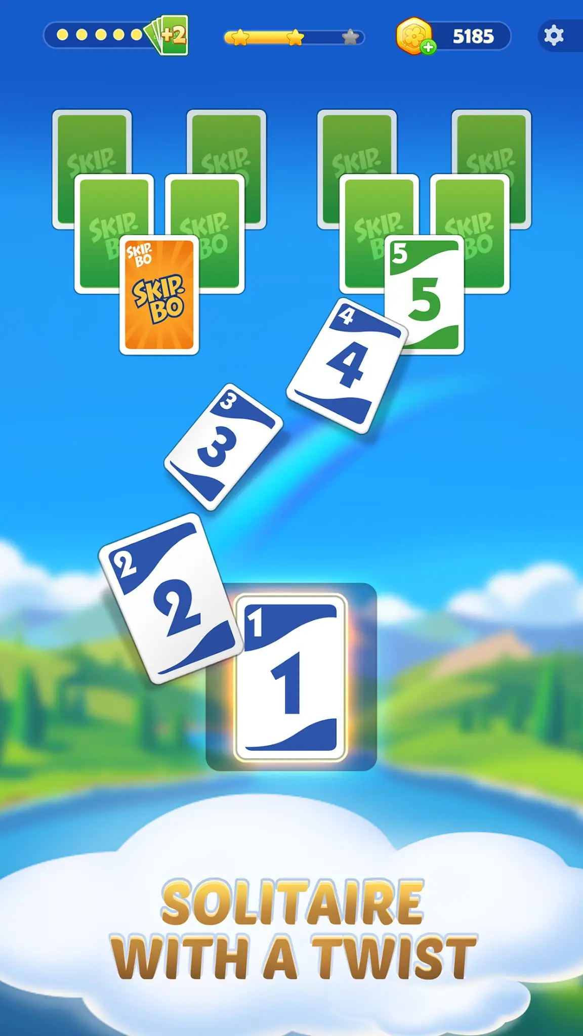 لقطة شاشة Skip-Bo™: Solitaire Card Game %د