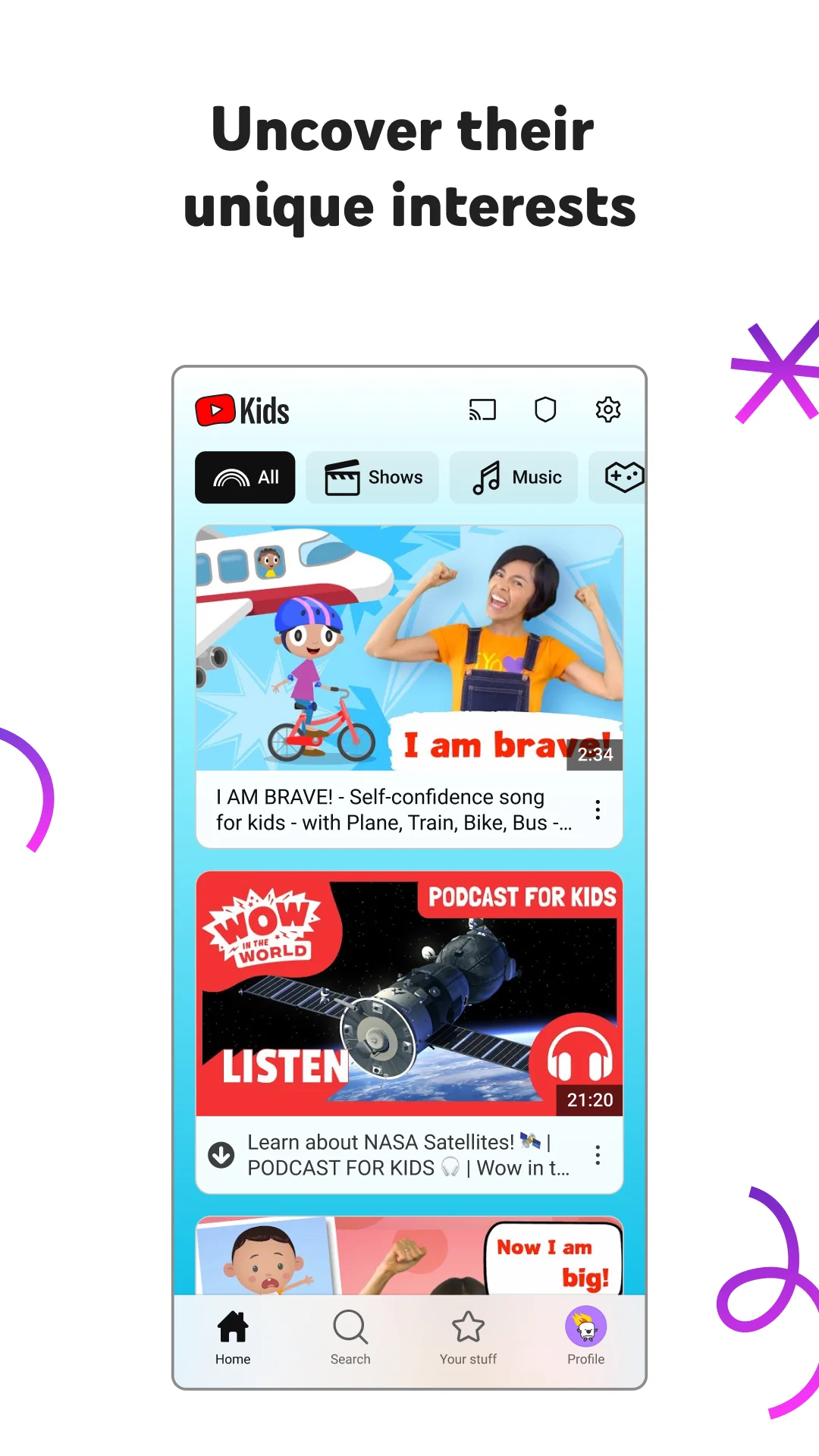 Screenshot YouTube Kids 1