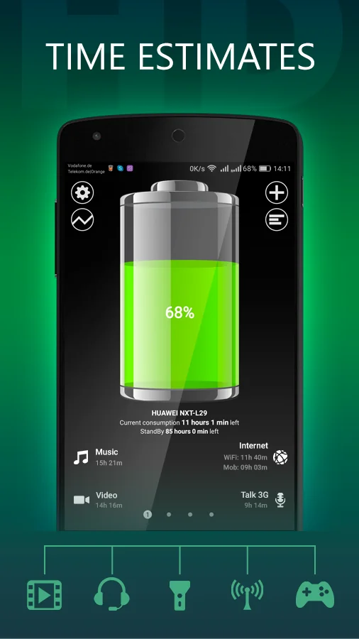 لقطة شاشة بطارية إتش دي – Battery %د