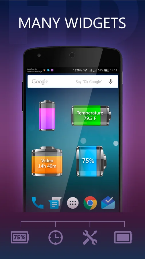 لقطة شاشة بطارية إتش دي – Battery %د