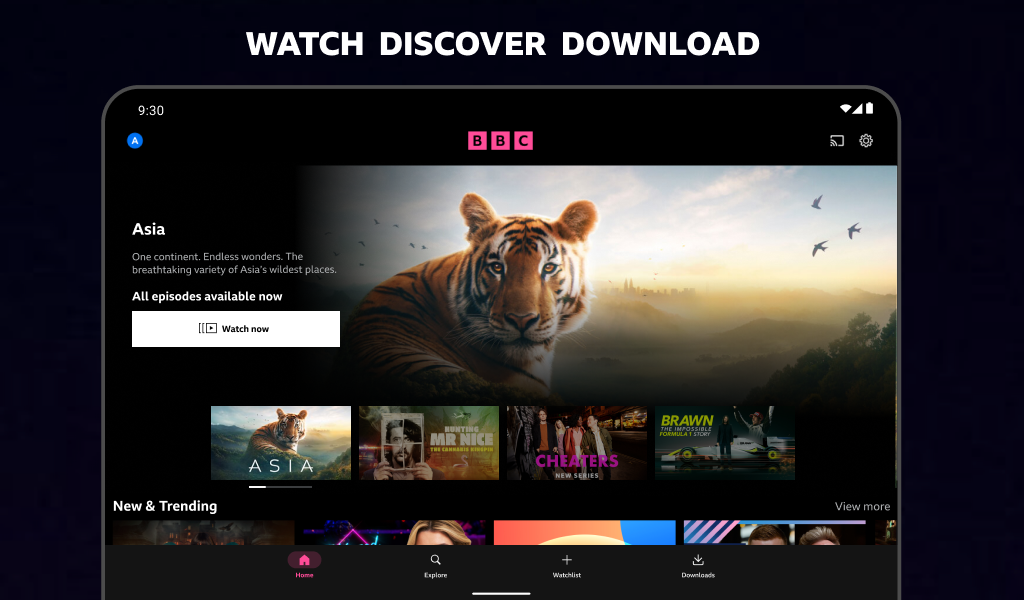 ภาพหน้าจอ BBC iPlayer 5