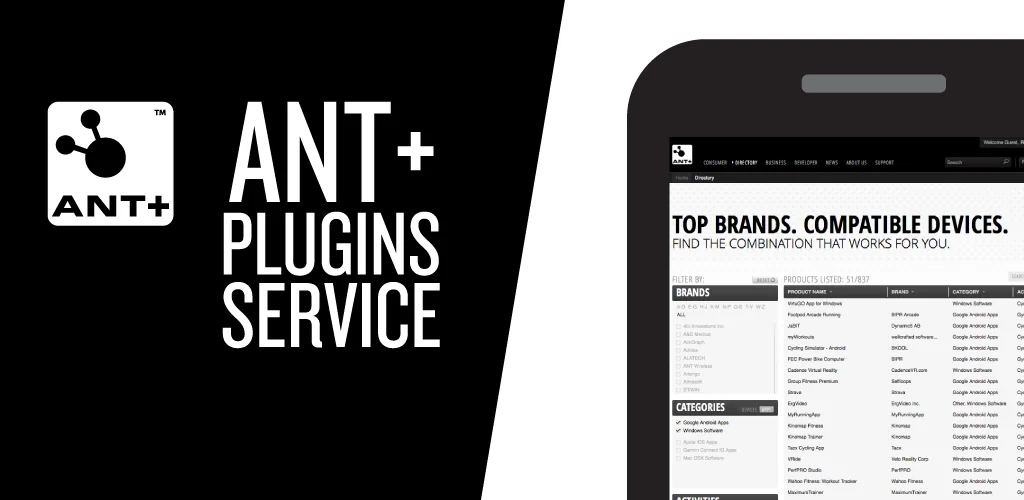 ANT+ Plugins Service application cover art for Android
