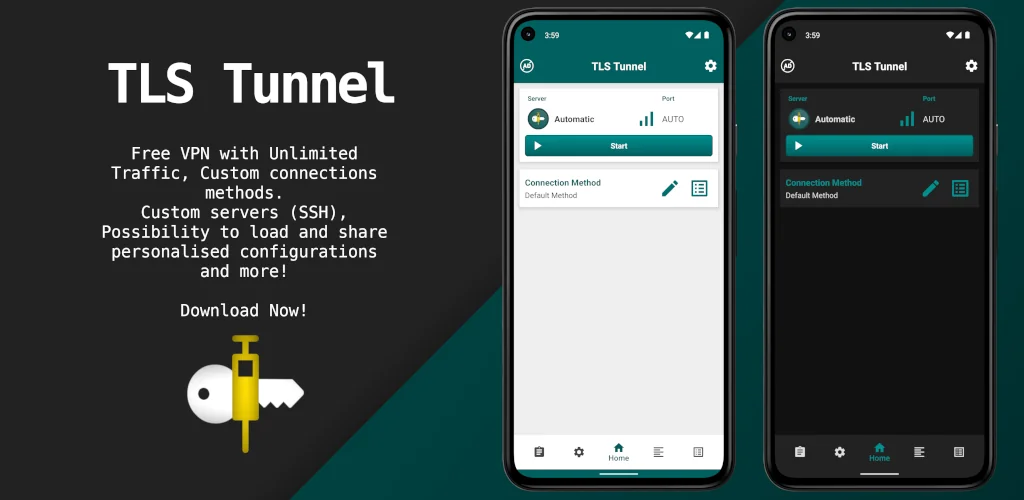 TLS Tunnel แอป ภาพปกสำหรับ Android