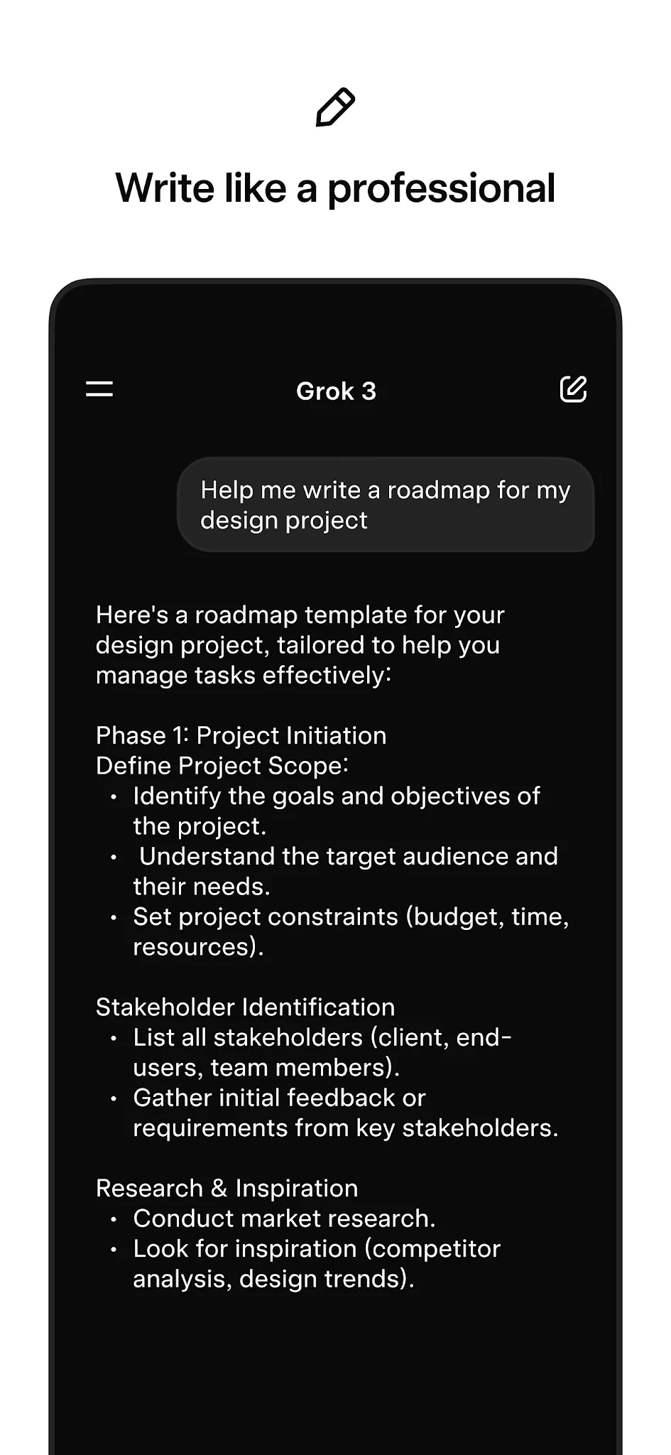 Captura de tela Grok - Assistente de IA 6