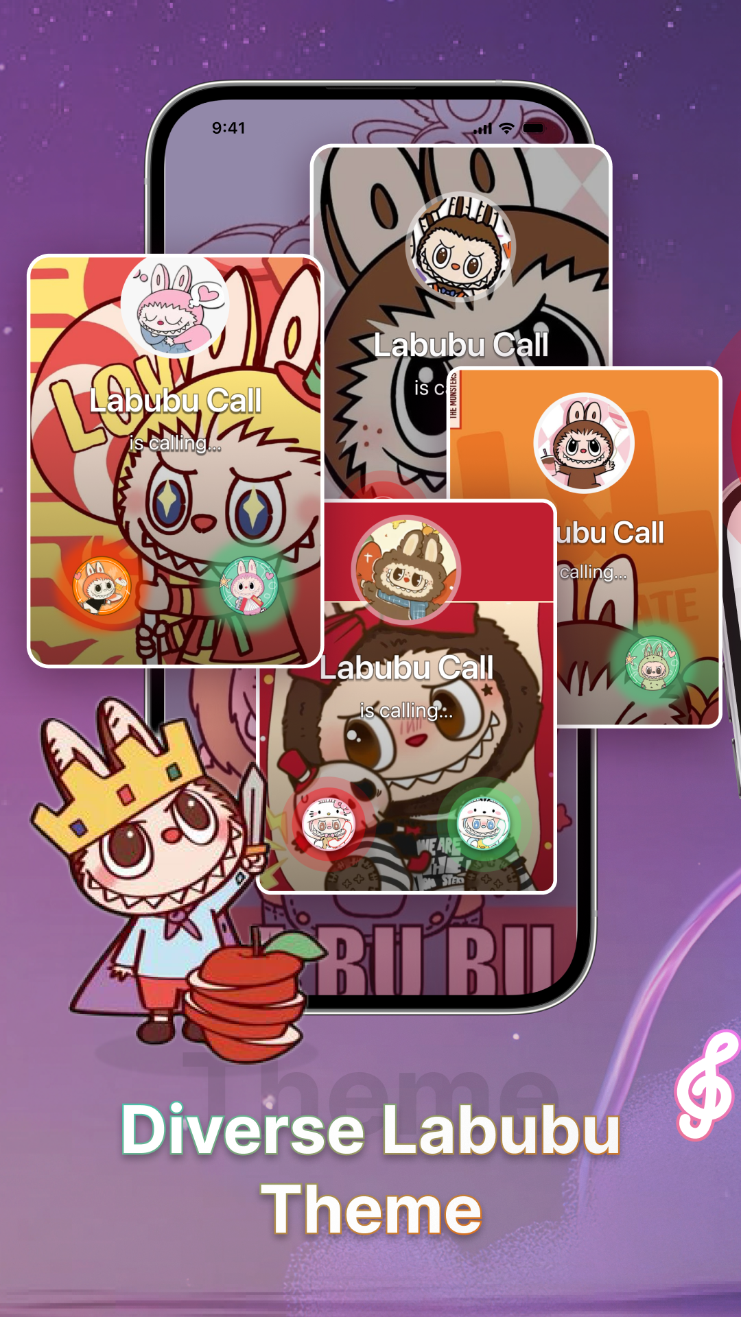 لقطة شاشة Labubu Color Call Theme %د