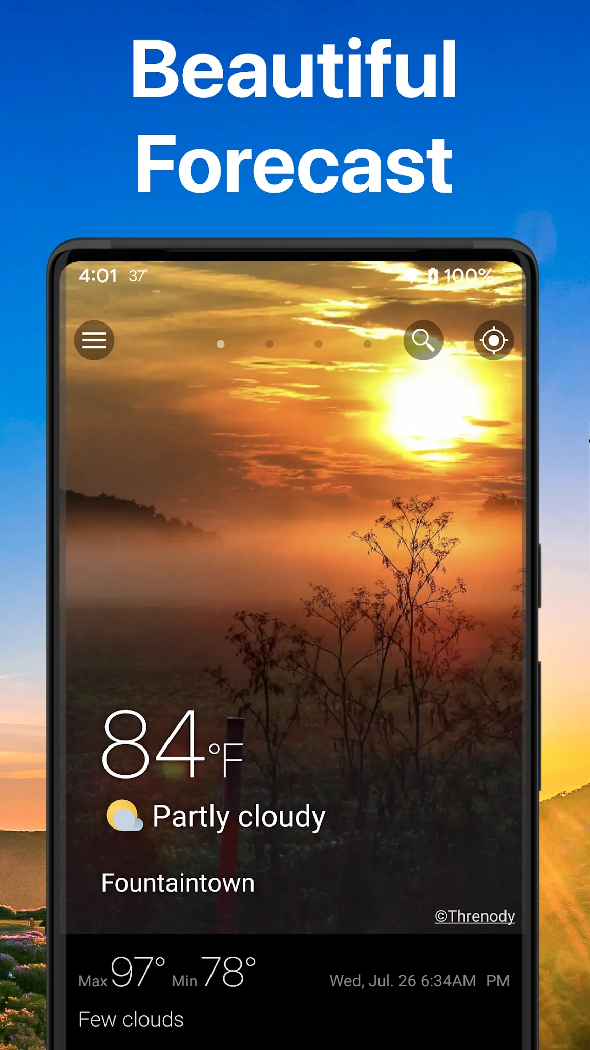 Snímek obrazovky Počasí a widget - Weawow 2