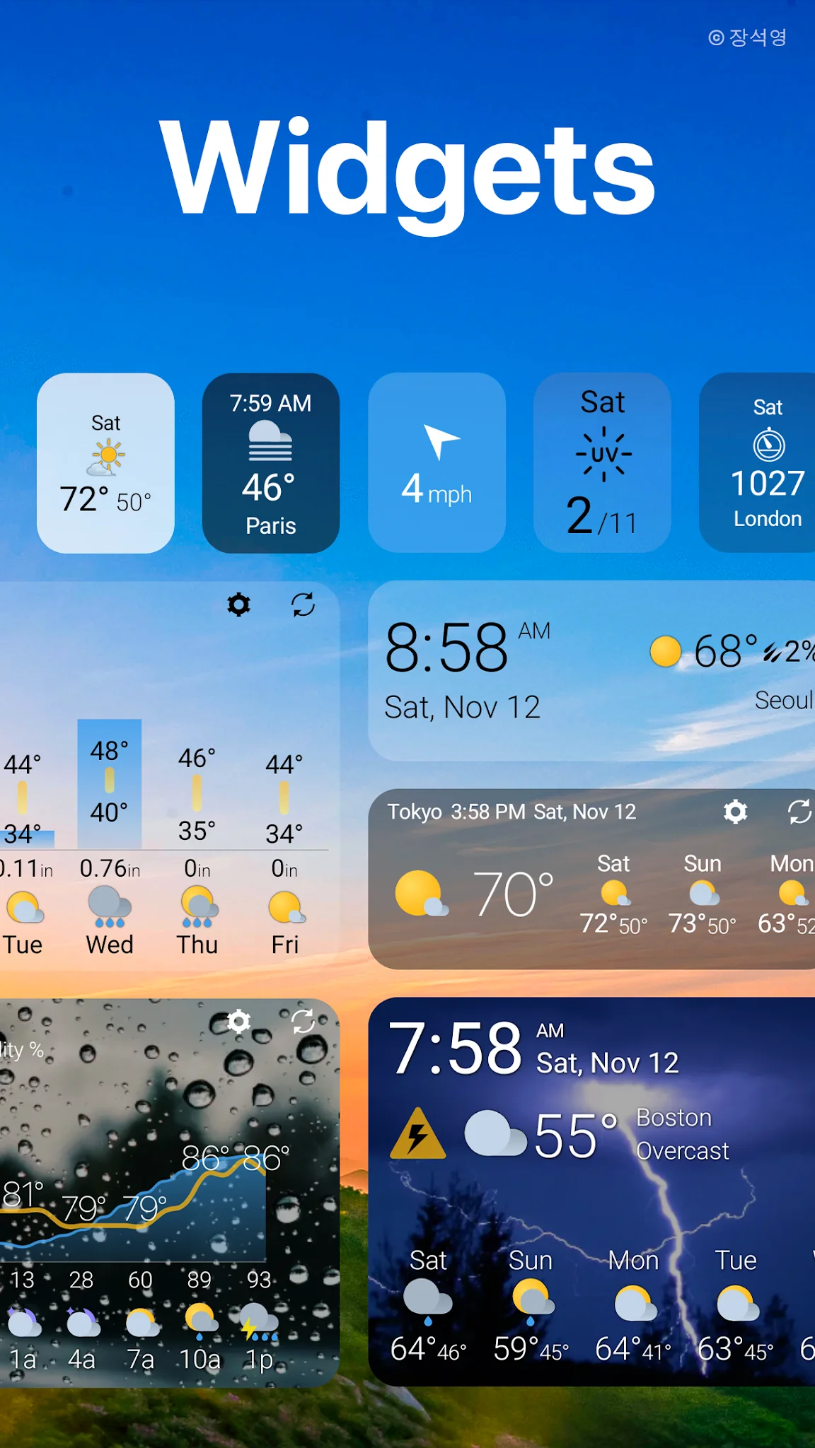Snímek obrazovky Počasí a widget - Weawow 3