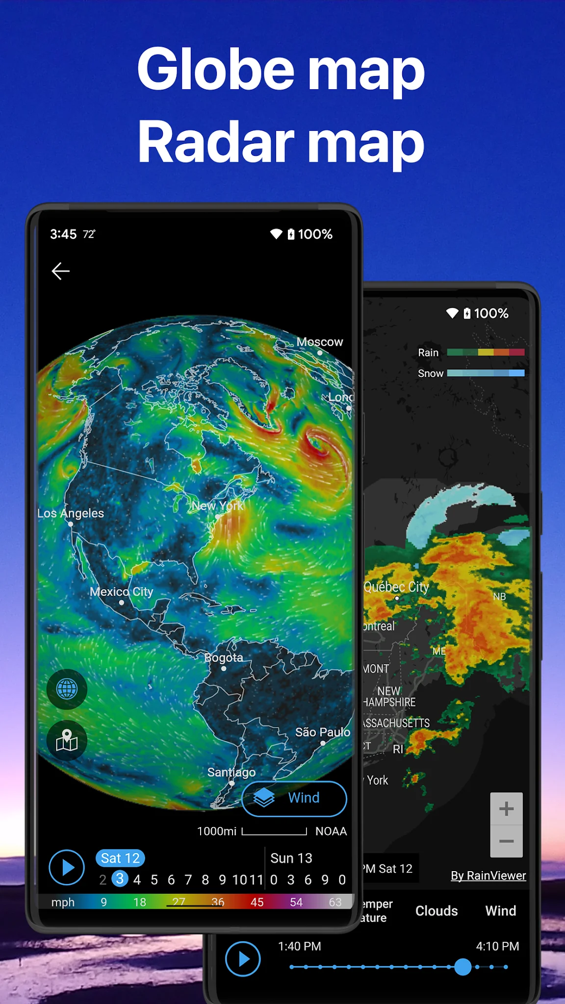 Snímek obrazovky Počasí a widget - Weawow 6