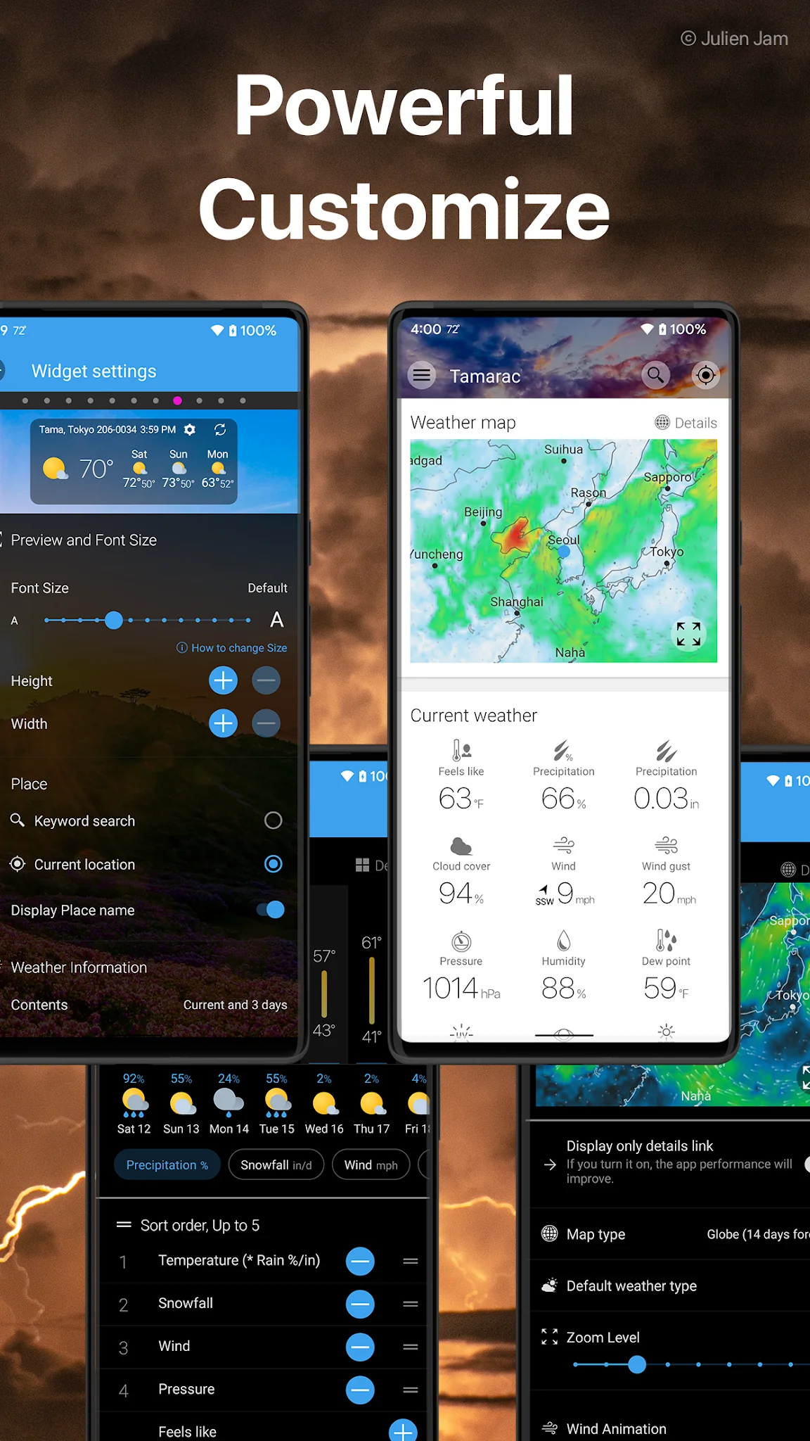 Snímek obrazovky Počasí a widget - Weawow 8