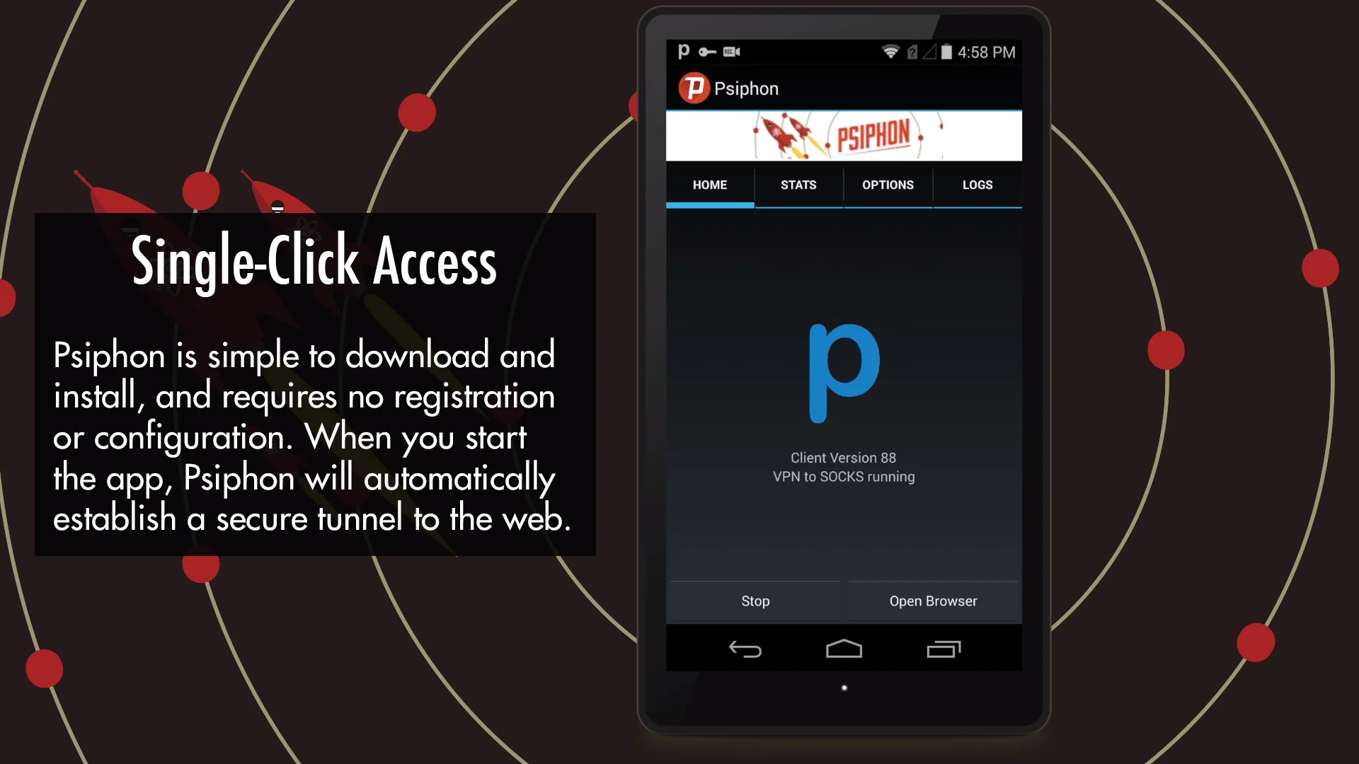 Captură de ecran Psiphon 3