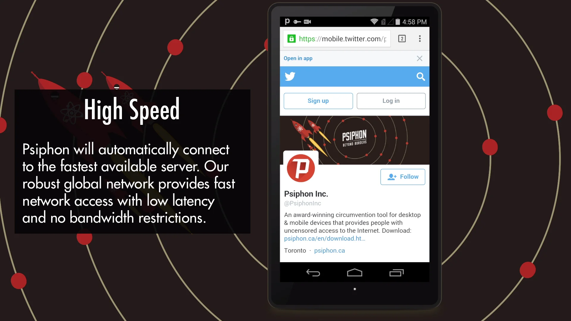 Captură de ecran Psiphon 4