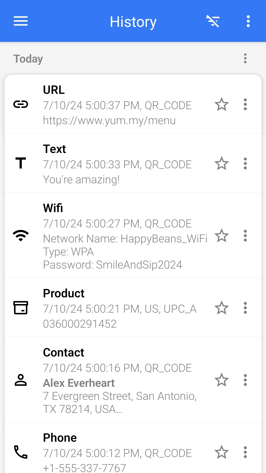 Screenshot क्यूआर और बारकोड स्कैनर 6