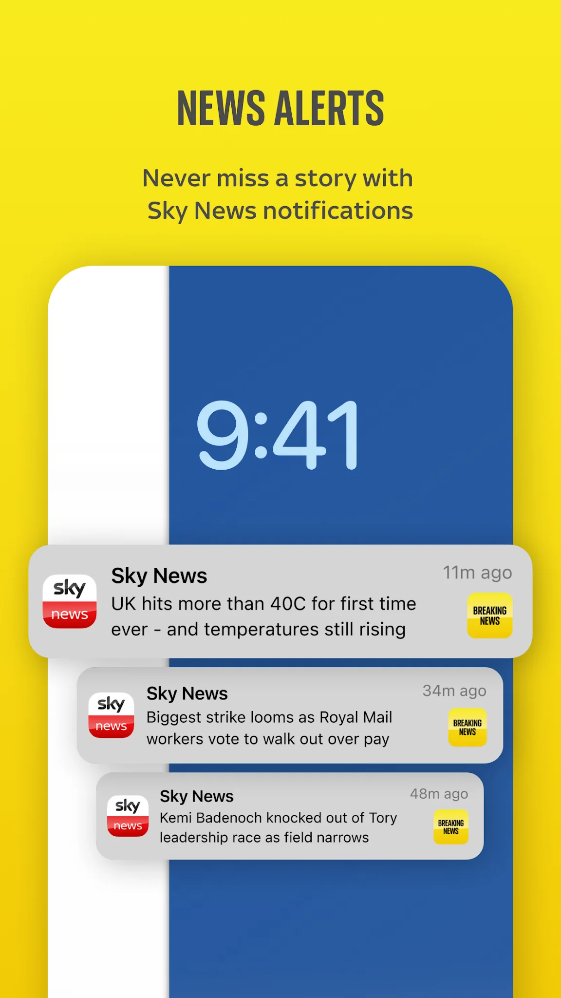 Snímek obrazovky Sky News 4