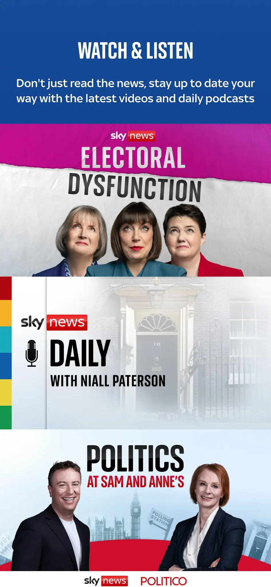 Snímek obrazovky Sky News 6