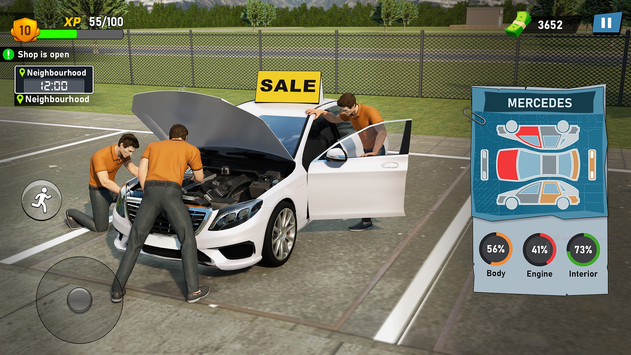 Tangkapan layar Game Bisnis Dealer Mobil 2