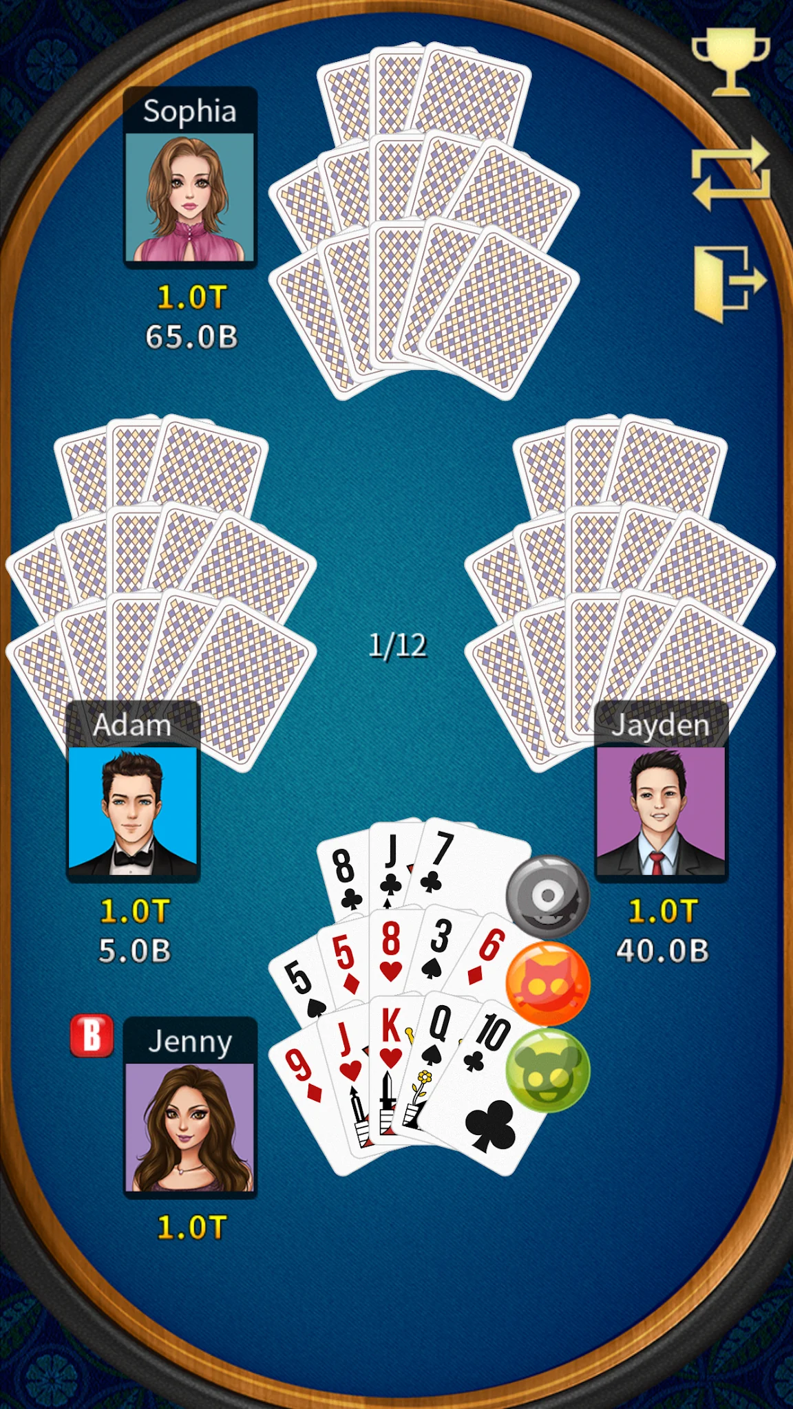 Snímek obrazovky Chinese Poker Offline KK Pusoy 7