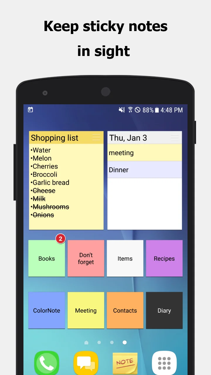 Скріншот ColorNote 2