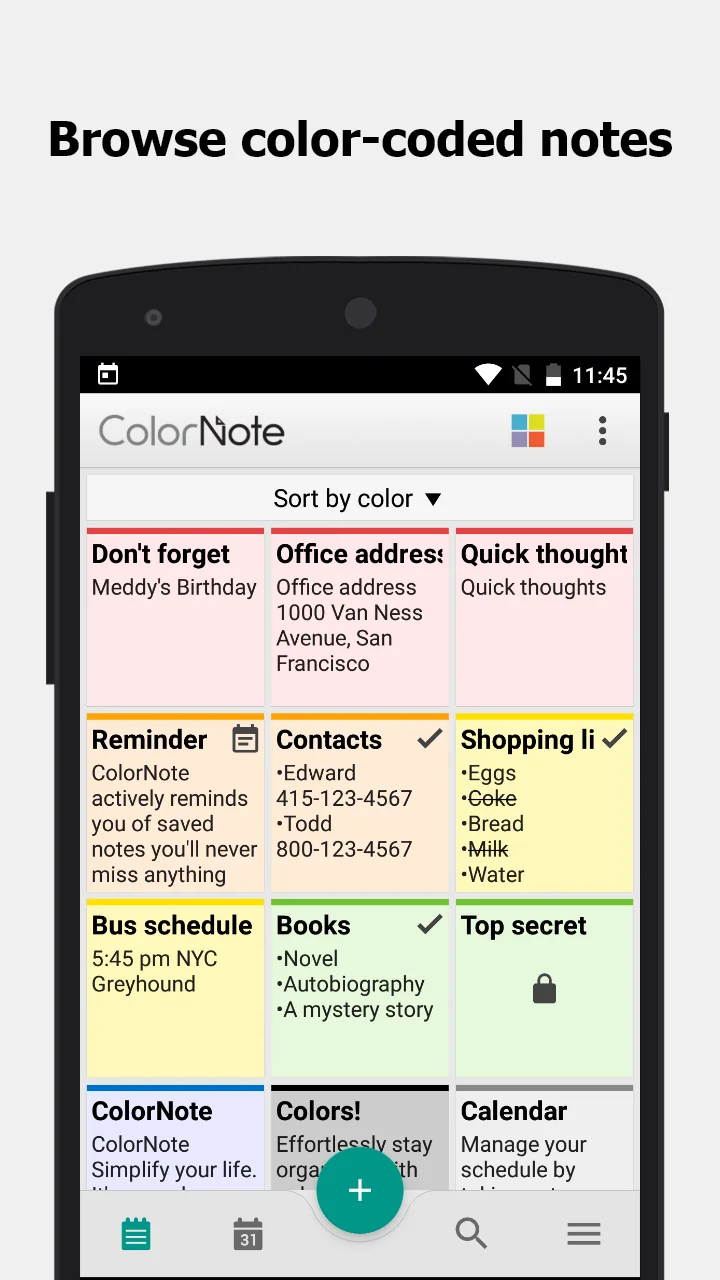 Скріншот ColorNote 7