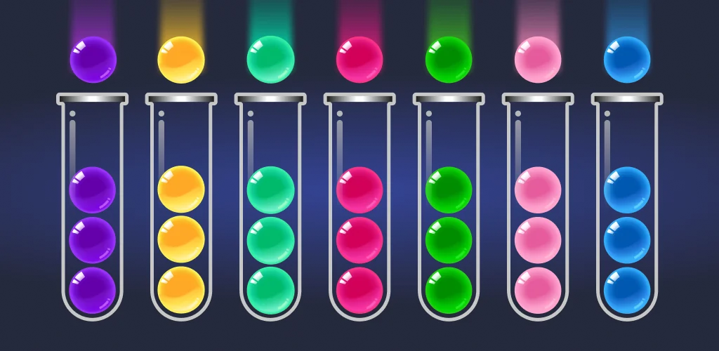 Ball Sort jogo arte da capa para Android