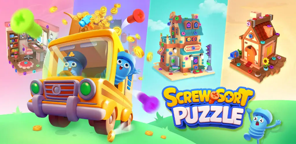 gambar sampul Screw Sort Puzzle: Sekrup 3D permainan untuk Android