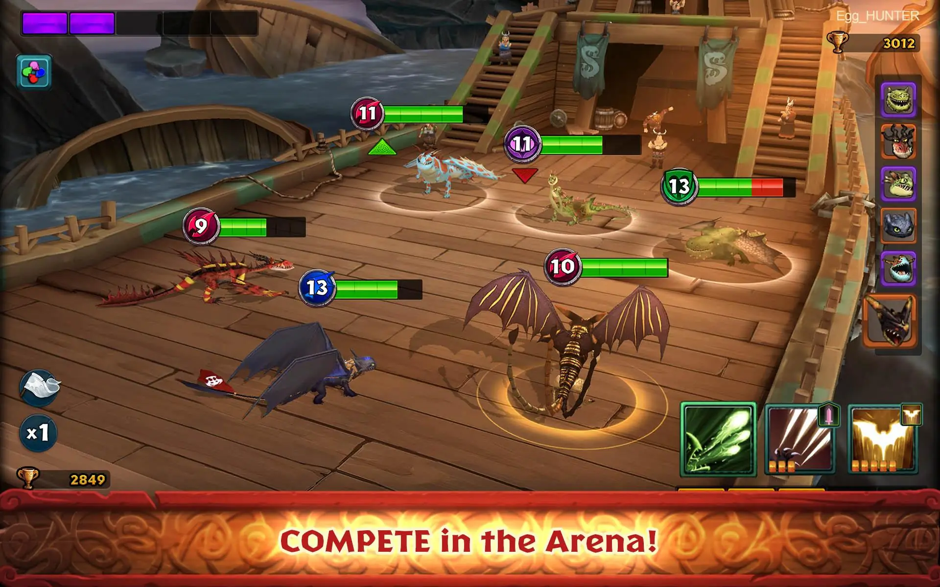 Snímek obrazovky Dragons: Rise of Berk 3
