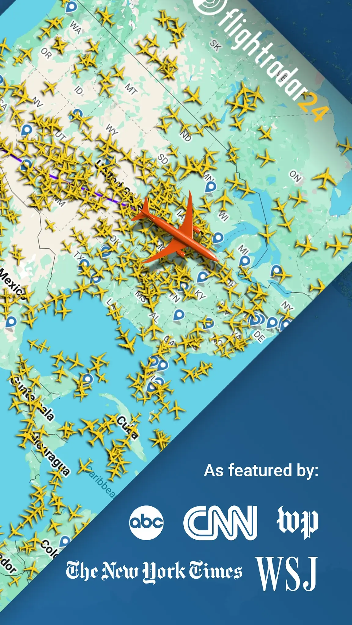 لقطة شاشة Flightradar24 %د