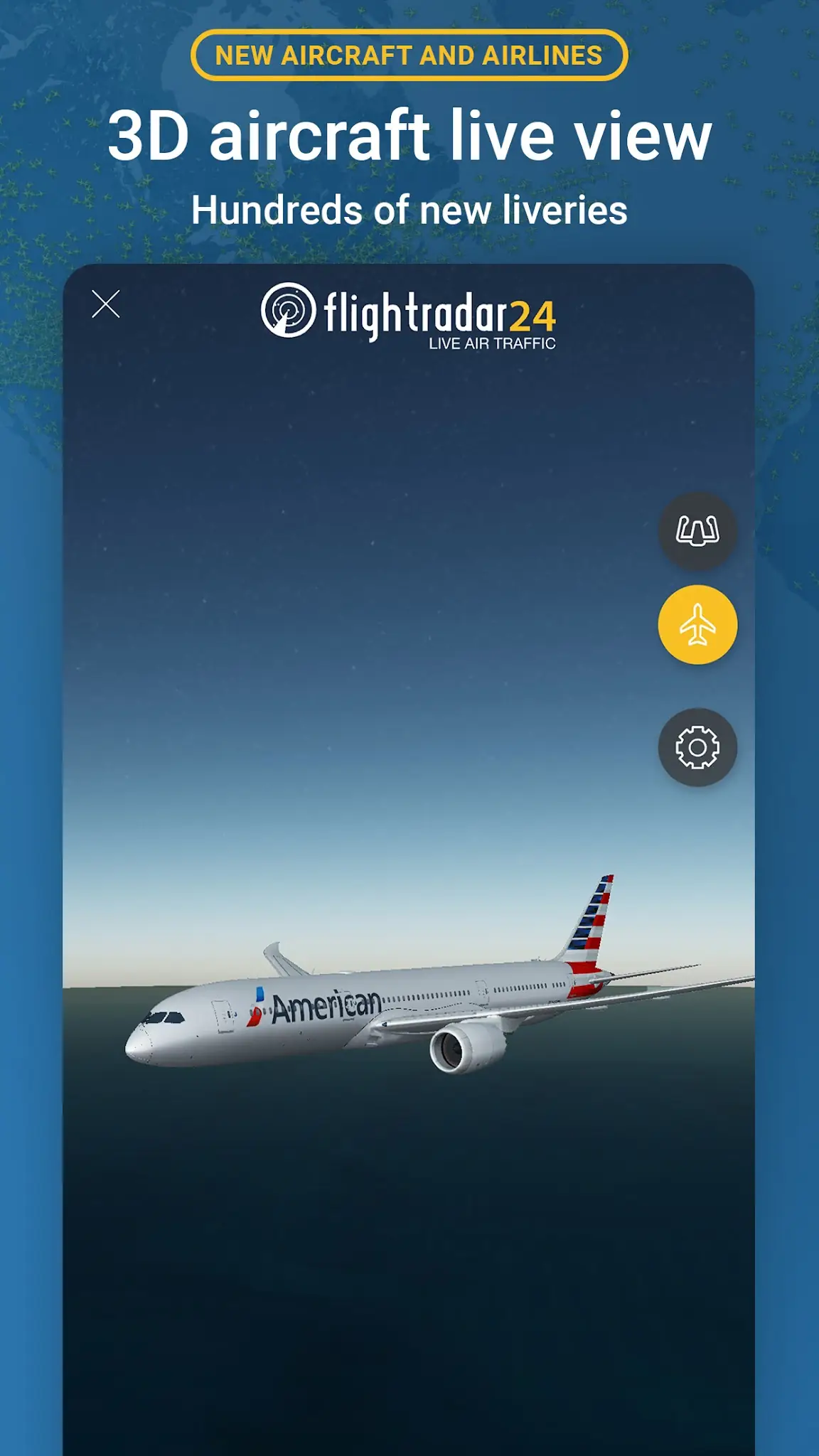 لقطة شاشة Flightradar24 %د