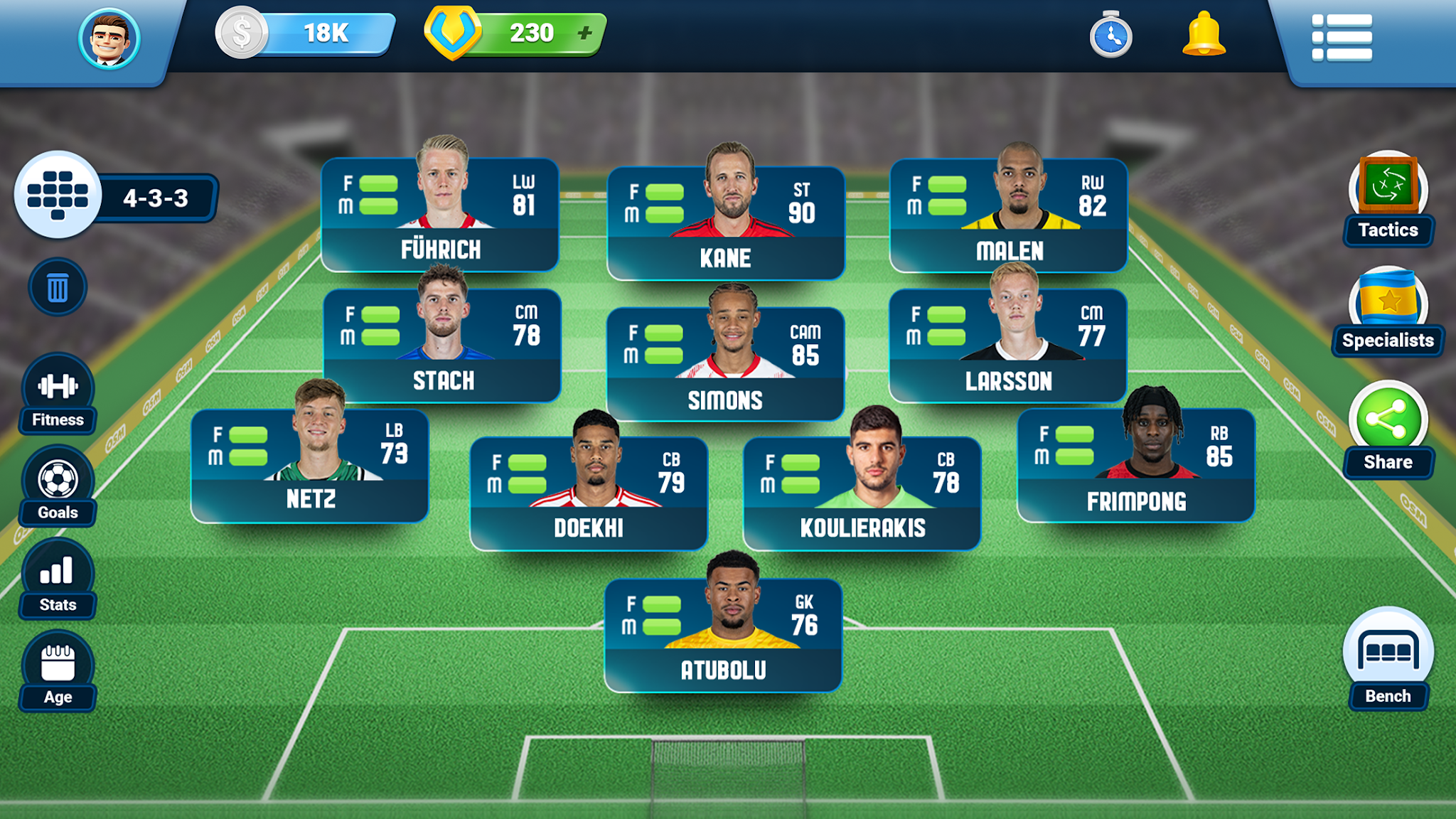 Ekran Görüntüsü Online Soccer Manager 23/24 4