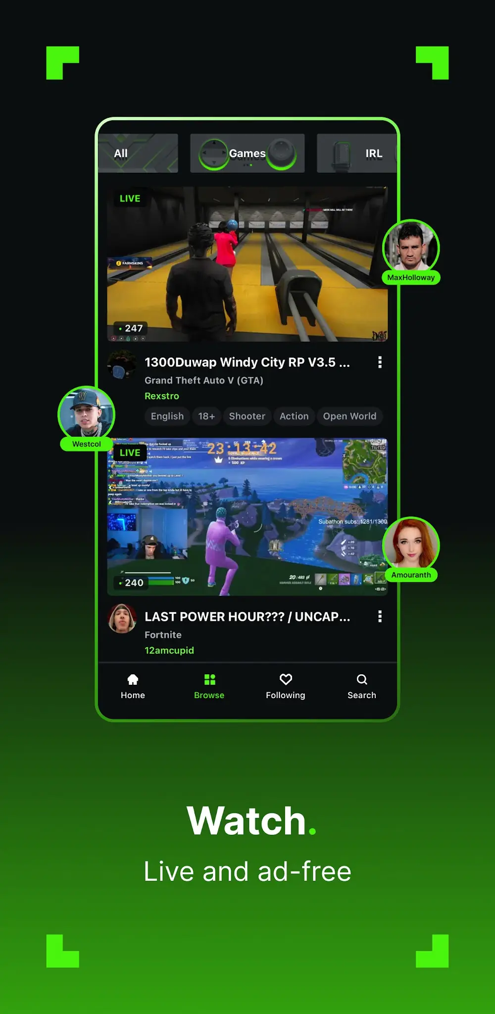 Tangkapan layar KICK: Live Streaming 2