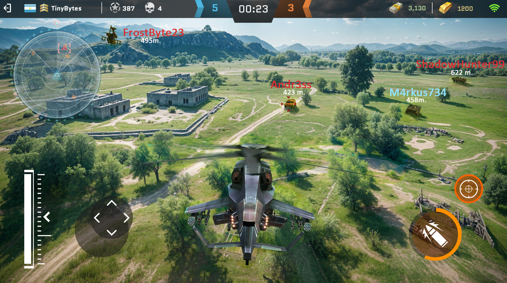 스크린샷 Massive Warfare: 탱크와 헬리콥터 게임 1