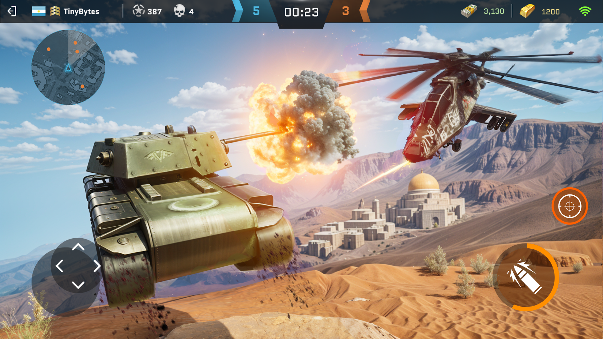 스크린샷 Massive Warfare: 탱크와 헬리콥터 게임 4