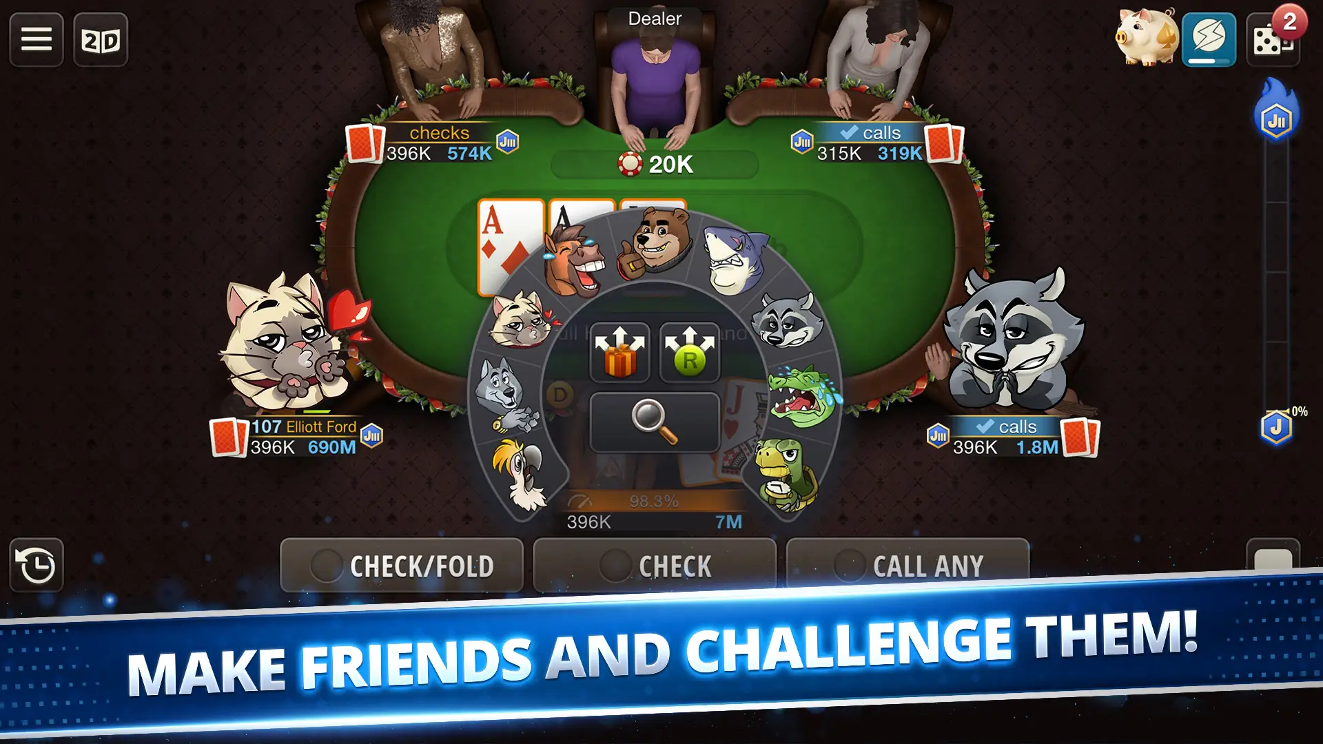Snímek obrazovky Poker Games: World Poker Club 2