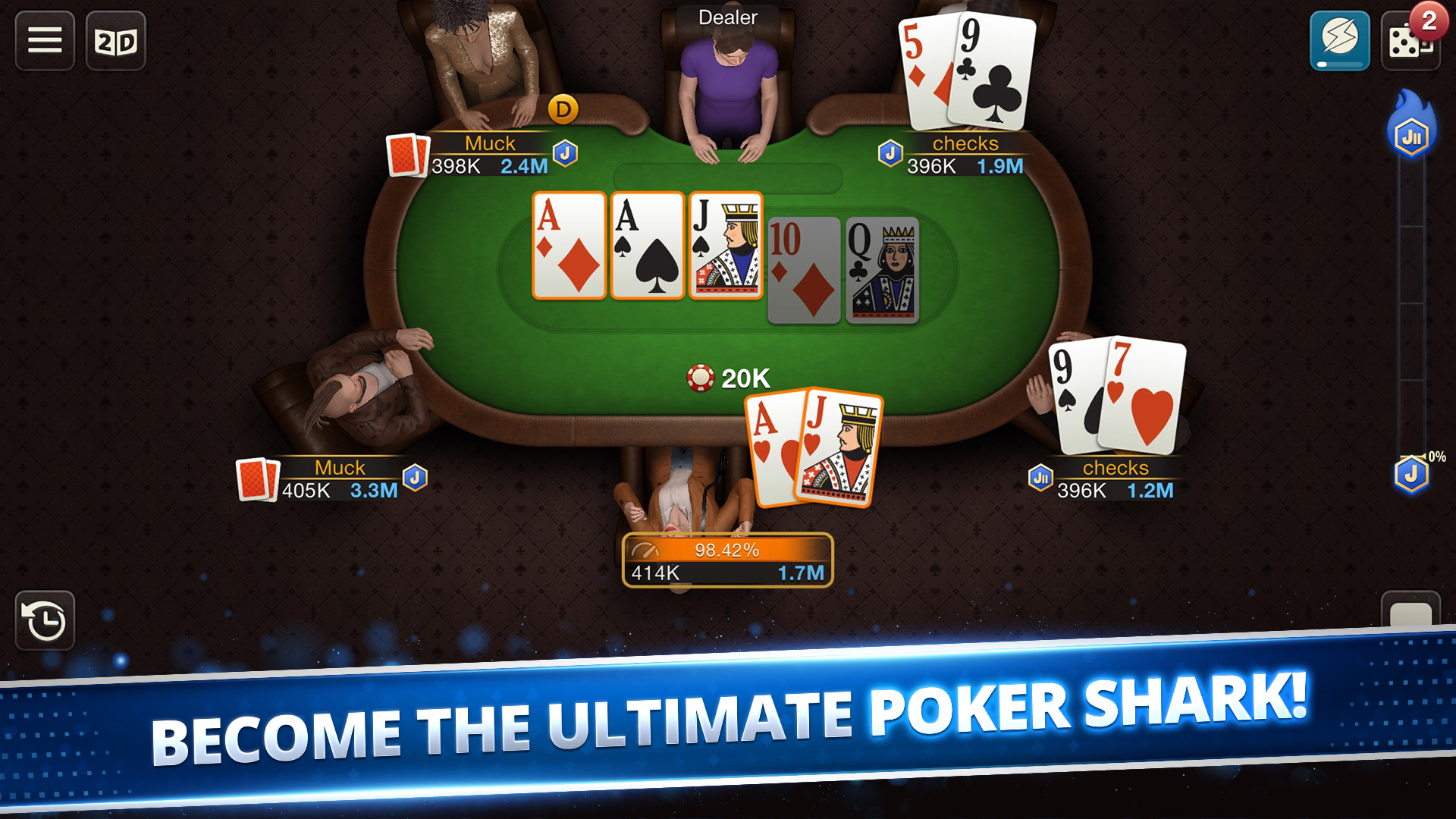 ภาพหน้าจอ Poker Games: World Poker Club 5