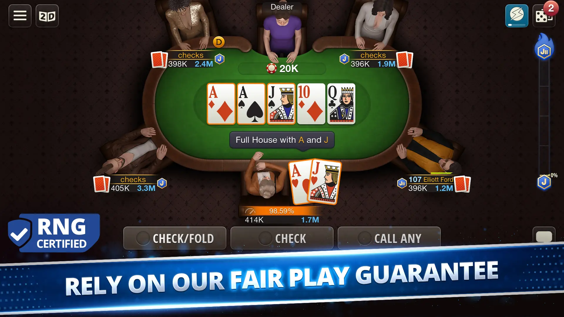 Snímek obrazovky Poker Games: World Poker Club 8