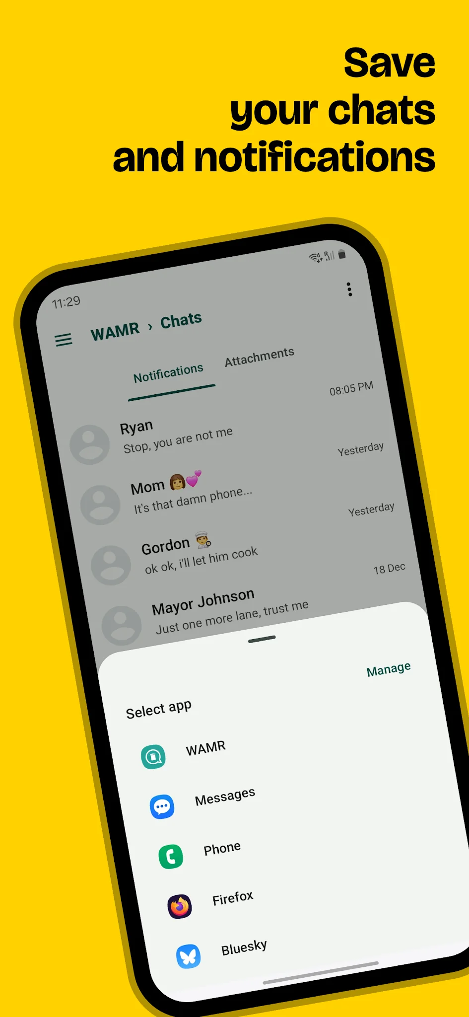 Скриншот WAMR: Reveal deleted messages! 2