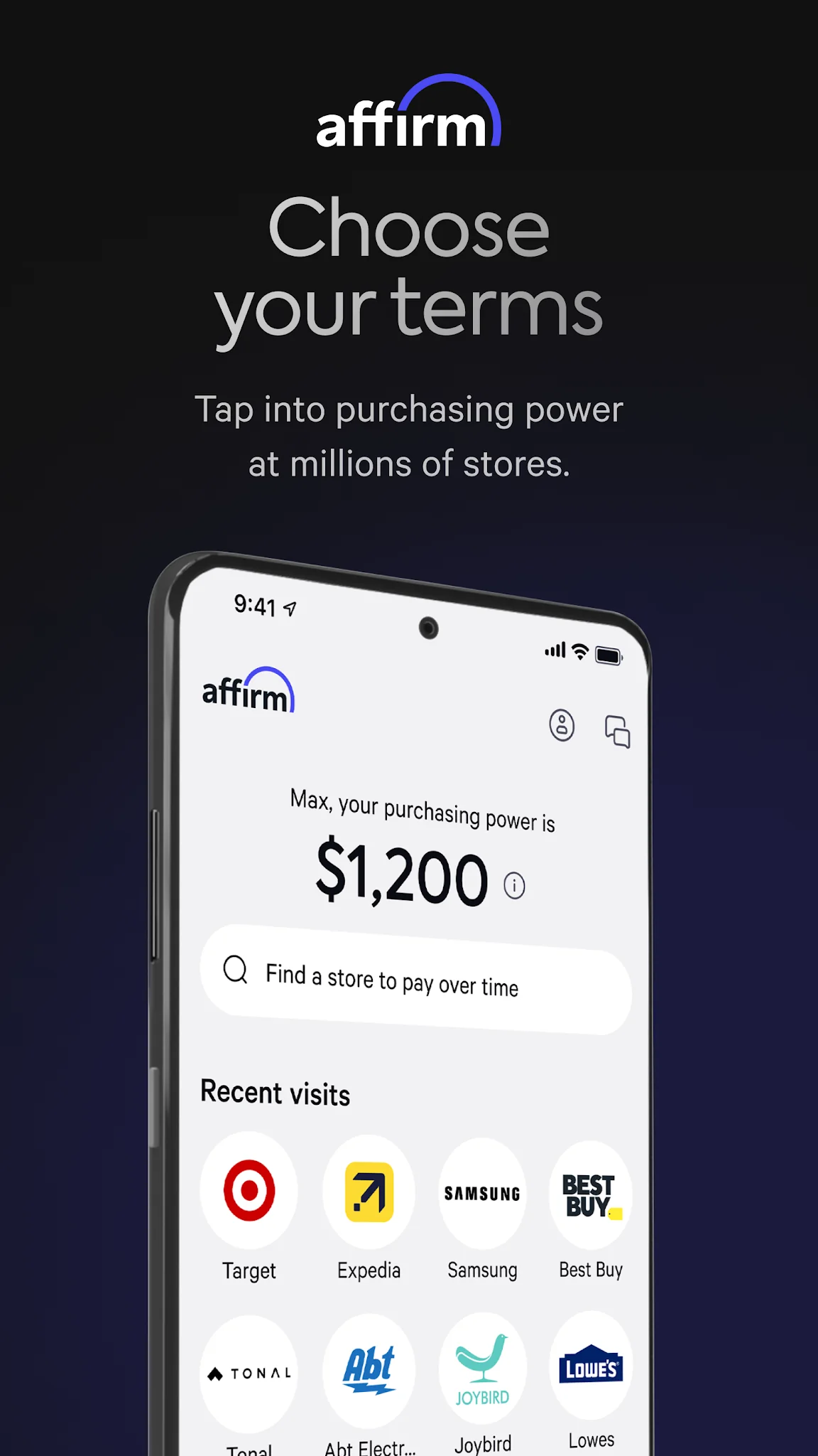 Captură de ecran Affirm: Buy now, pay over time 1