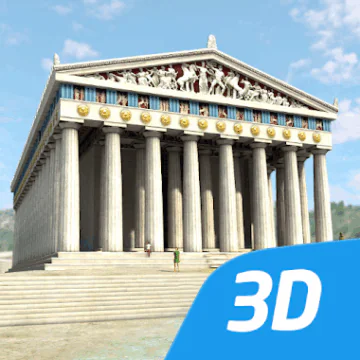 Cena 3D educacional Acrópole Ícone