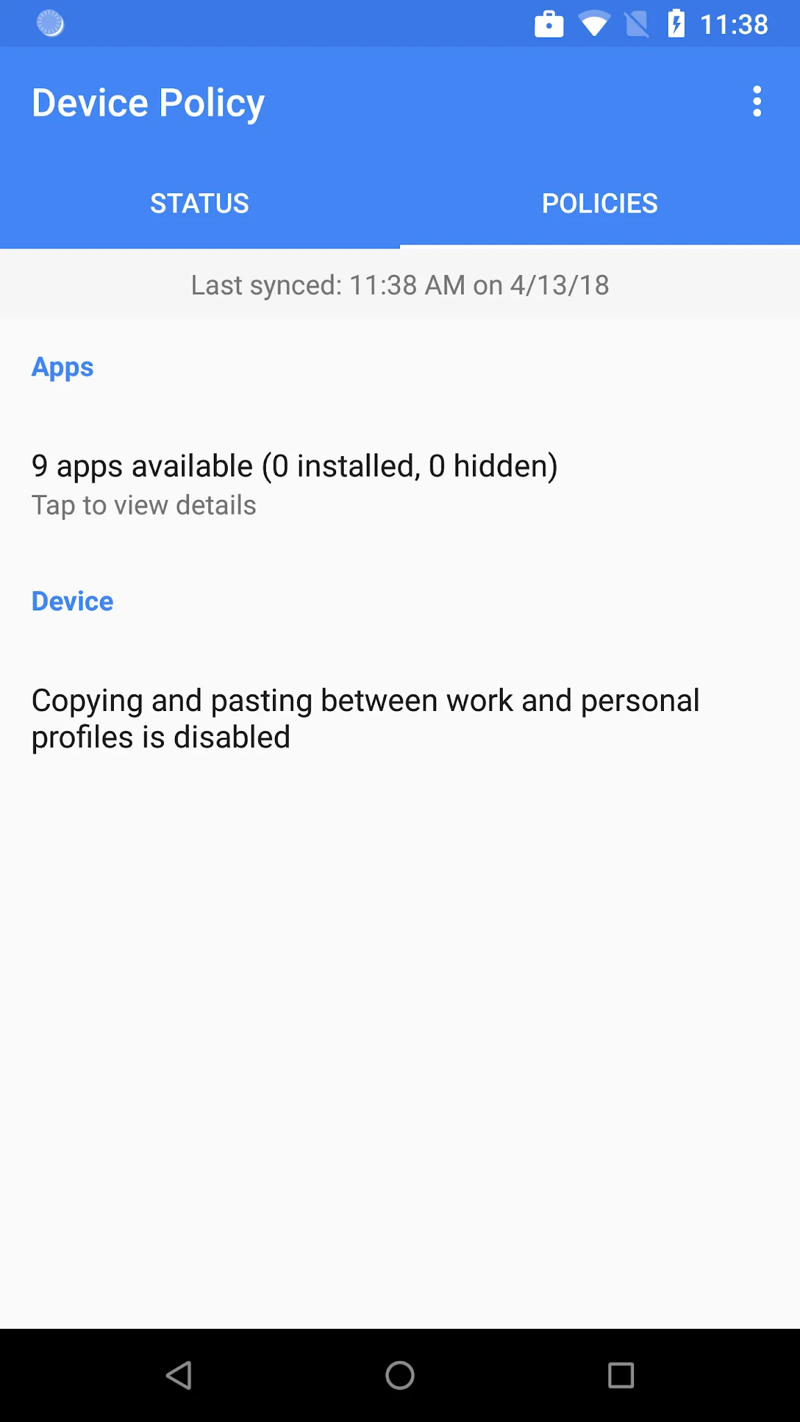 Screenshot Android Device Policy 4